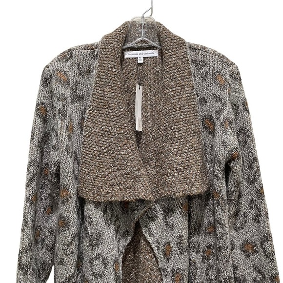 Lulu’s Cupcakes and Cashmere Mel Leopard Print Cardigan Sweater Size Medium - Picture 7 of 13
